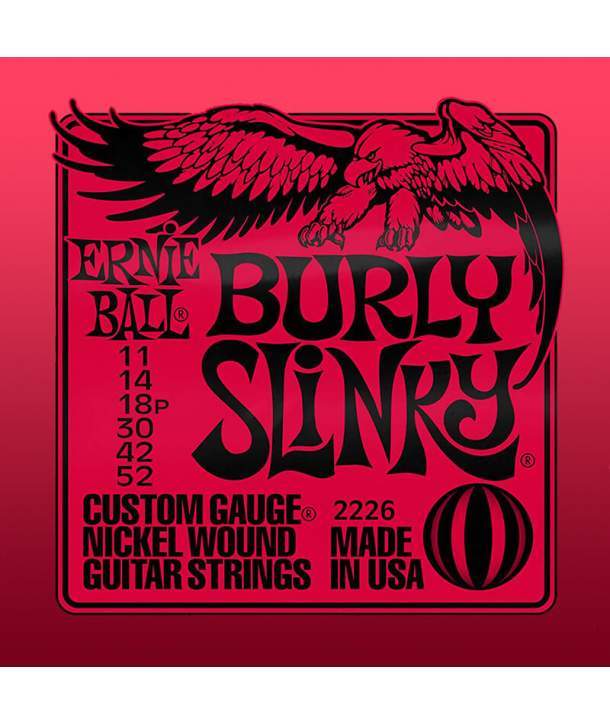Juego Cuerdas Guitarra Eléctrica Ernie Ball 2226 Burly Slinky