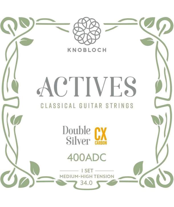 Juego Cuerdas Guitarra Clásica Knobloch Double Silver Carbon 400ADC Tensión Media-Alta
