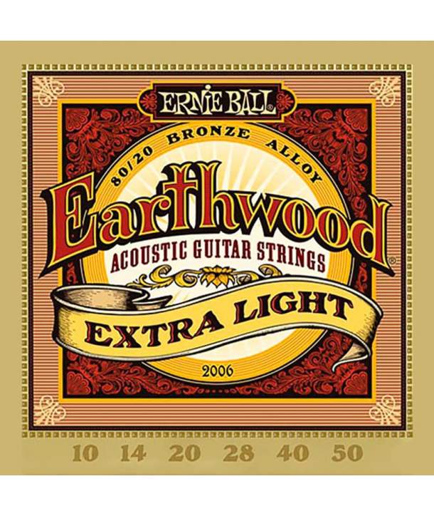 Juego Cuerdas Guitarra Acústica Ernie Ball 2006 Earthwood Bronze