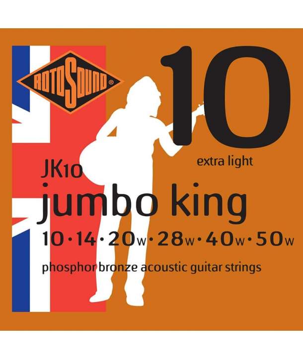 Juego Cuerdas Guitarra Acústica Rotosound JK10 Phosphor Bronze