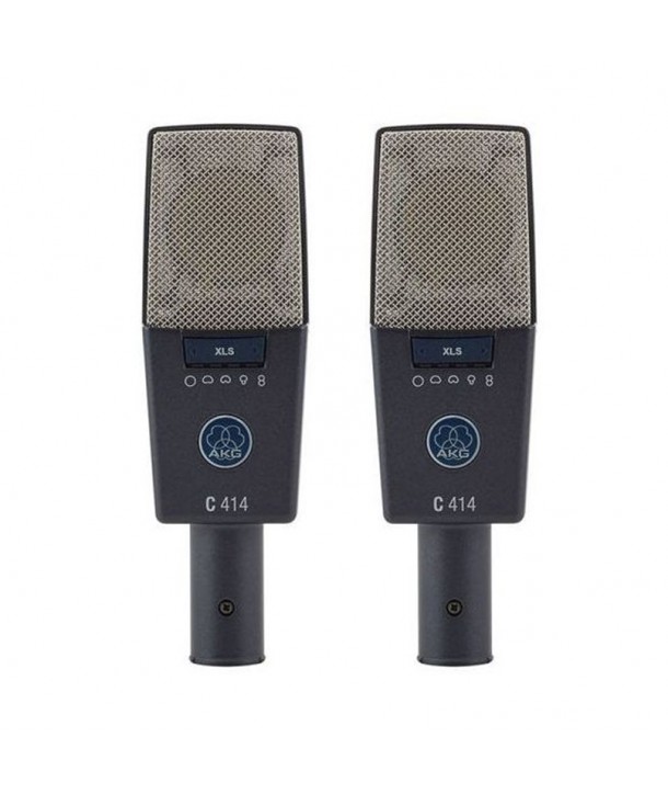 AKG C-414 XLS / ST Micrófono Estudio (Kit 2 Micros) + Maleta Aluminio