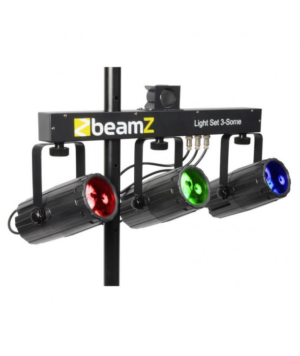 Set de iluminación Beamz 153738 3-Some Conjunto 3x 57 RGBW LEDs