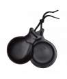 Castañuelas "Del Sur" Fibra Negra Veteada Roja Talla Nº 5