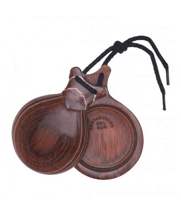 Castañuelas "Del Sur" Madera Roja Veteada Blanca Nº 5